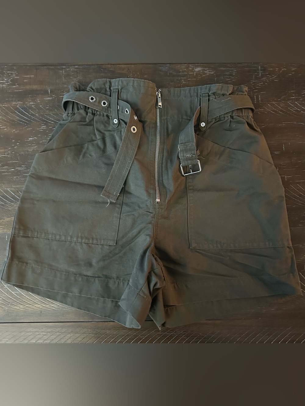 Banana Republic Olive High-Rise Utility Shorts - Size 8